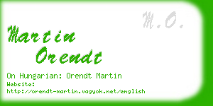 martin orendt business card